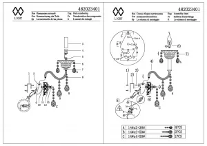 Настенный светильник MW-Light Селена золотой 482023401