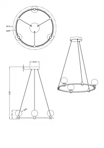 Подвесной светильник Freya FR4005PL-03G