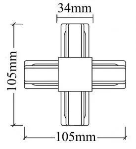 Соединитель X-образный (однофазный) Crystal Lux CLT 0.211 09 WH