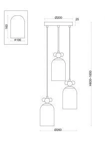 Подвесной светильник Freya FR5365PL-03CH