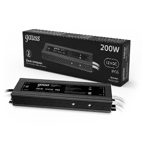 Блок питания Gauss 200W 12V IP66 1/15