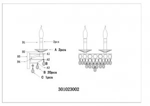 Настенный светильник MW-Light Свеча 301023002