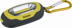 Фонарь Navigator 93 656 NPT-KC07-Y-2CR2032 брелок пласт.1COB LED(1Вт) 3 реж.желт