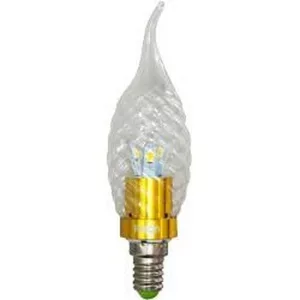 Лампа светодиодная, 6LED(3.5W) 230V E14 6400K золото, LB-78