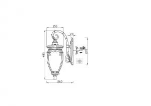 Настенный светильник (бра) Maytoni Outdoor O414WL-01BZ