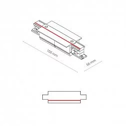 Коннектор прямой для трехфазной трековой системы Nowodvorski Ctls Power White 8686