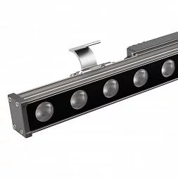 Линейный прожектор AR-LINE-500-12W Warm3000 (GR, 15x60 deg, 230V) (Arlight, Закрытый)