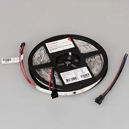 Лента герметичная SPI-SE-B60-10mm 24V RGB-PX6-BPT (12 W/m, IP65, 5060, 5m) (Arlight, бегущий огонь)