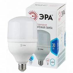 Лампа светодиодная ЭРА STD LED POWER T100-30W-4000-E27 E27 / Е27 30Вт кoлокол нейтральный белый свет