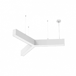 Светодиодный светильник VARTON X-line Y-образный 45 Вт 4000 К 790x912x100 мм RAL9003 белый муар с рассеивателем опал и торцевыми крышками (4 шт.)