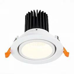 Св-к встр. Белый LED 1*10W 3000K 750Lm Ra>90 38° IP20 D102xH85 170-240V Встраиваемые светильники ST705.538.10