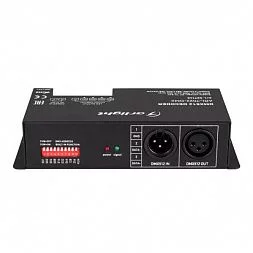 Декодер ARL-7022-DMX (12-24V, 4x8A, DMX512, XLR3) (Arlight, IP20 Металл, 3 года)