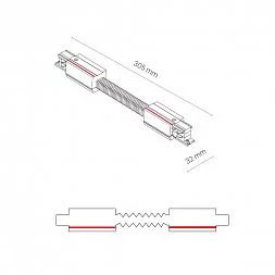 Коннектор для трехфазной трековой системы прямой гибкий Nowodvorski Ctls Power White 8698