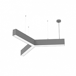 Светодиодный светильник VARTON X-line Y-образный 45 Вт 4000К 790x912х100 мм металлик с рассеивателем опал и торцевыми крышками (4 шт.)