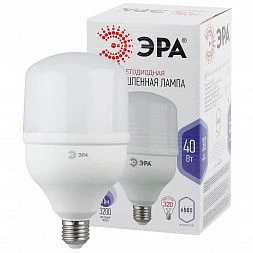 Лампа светодиодная ЭРА STD LED POWER T120-40W-6500-E27 E27 / Е27 40Вт колокол холодный дневной свет