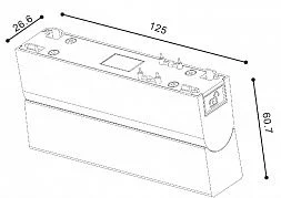 Светильник трековый SLIM, 48В 10W белый 2700-6000К, DL-SLIM-FLWH-10-CCT  SWG