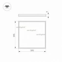 Светильник DL-INTENSO-S600x600-40W Warm3000 (WH, 120 deg, 230V) (Arlight, IP20 Металл, 5 лет)