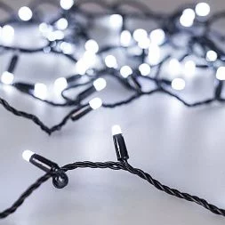 Светодиодная гирлянда ARD-STRING-CLASSIC-10000-BLACK-100LED-MILK-STD White (230V, 7W) (Ardecoled, IP65)