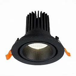 Св-к встр. Черный LED 1*10W 3000K 750Lm Ra>90 38° IP20 D102xH85 170-240V Встраиваемые светильники ST705.438.10