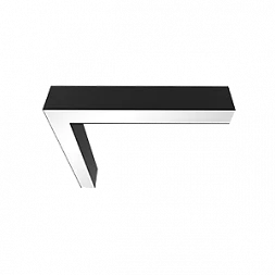 L-Соединитель для серии X-line для сборки в линию 20 Вт 4000 К 549x527х100 мм RAL9005 черный муар диммируемый по протоколу DALI