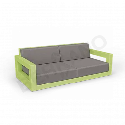 Диван Quarter lounge с подушками Spring Green / Graphite